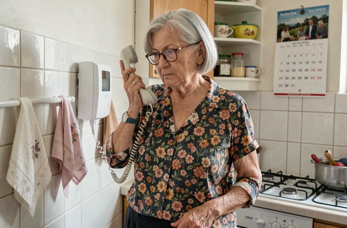 Femme âgée réalisant une tâche instrumentale du quotidien à domicile dans le cadre d'une évaluation autonomie IADL